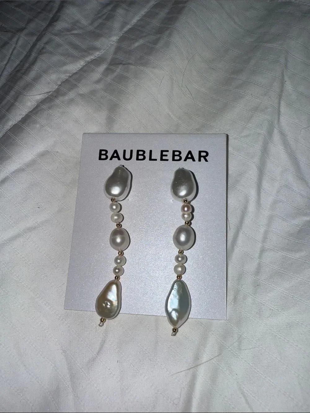 NEW Baublebar Beatrice Baroque Pearl Earrings